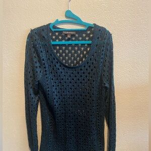Rock & Republic Tunic, new, never worn, no tags. Sz Medium, blue & black sparkly